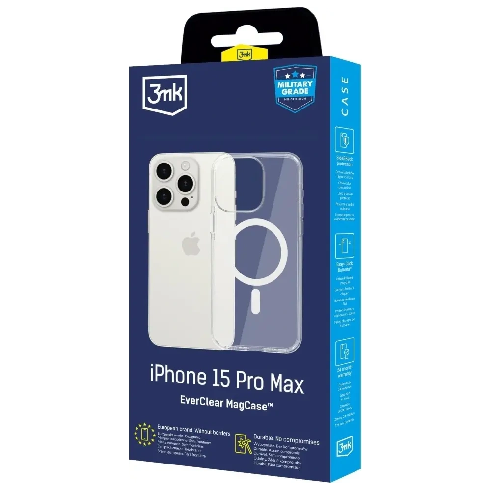 Hurtownia GSM - 3MK EverClear MagCase Apple iPhone 15 Pro Max - 3MK16639 - {ean13} - Hurt