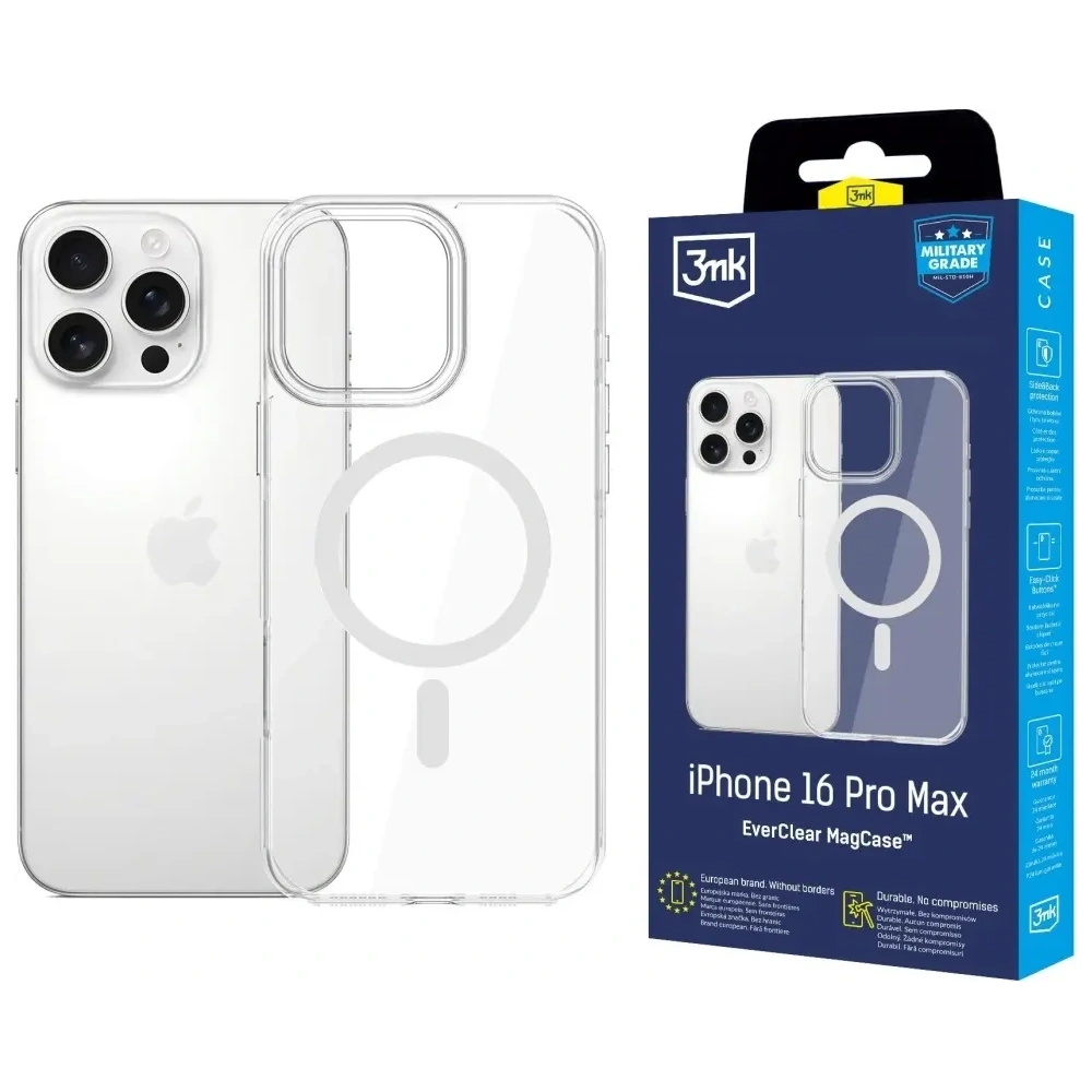 Hurtownia GSM - 3MK EverClear MagCase Apple iPhone 16 Pro Max - 3MK16643 - {ean13} - Hurt