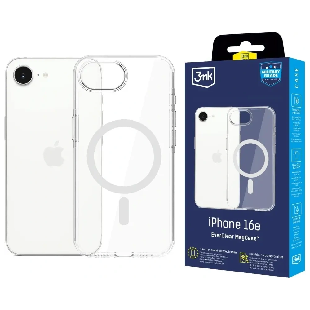 Hurtownia GSM - 3MK EverClear MagCase Apple iPhone 16e - 3MK16644 - {ean13} - Hurt