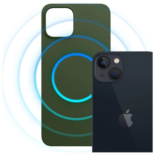 Etui 3MK Hardy MagSilicone do Apple iPhone 15 ciemnozielony