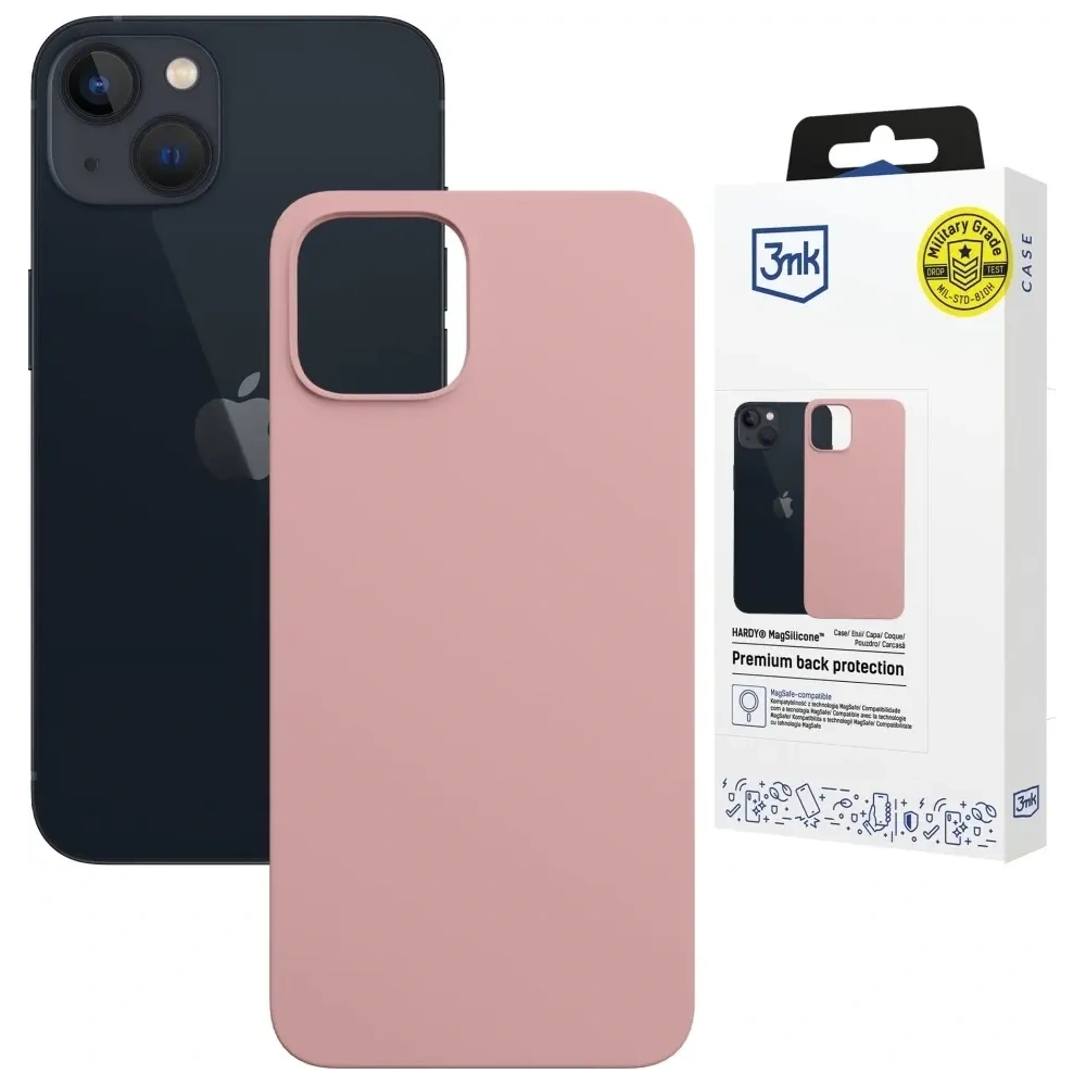 Hurtownia GSM - 3MK Hardy MagSilicone Apple iPhone 15 Plus roz roz - 3MK16668 - {ean13} - Hurt