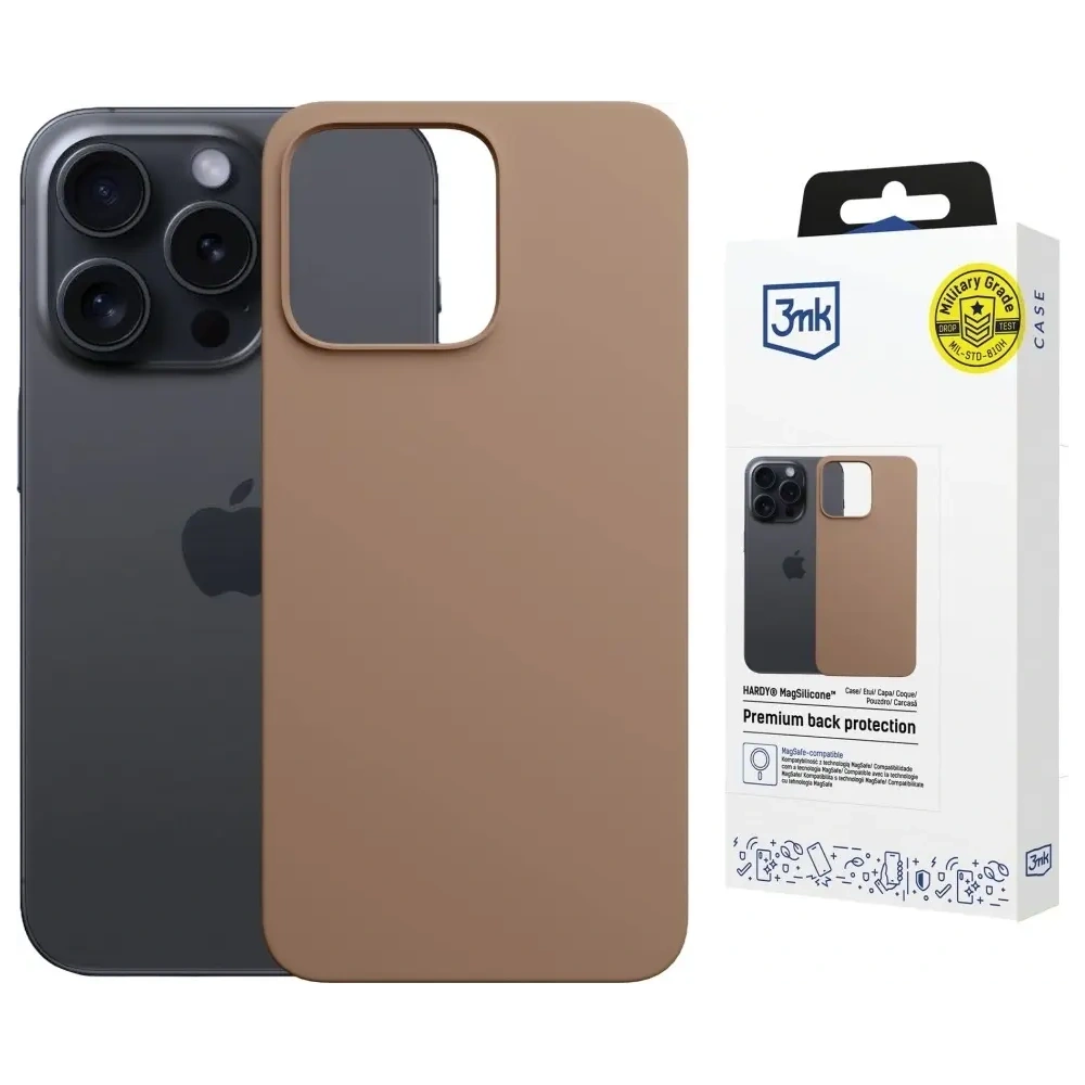 Hurtownia GSM - 3MK Hardy MagSilicone Apple iPhone 15 Pro Max dunkelgold - 3MK16673 - {ean13} - Hurt