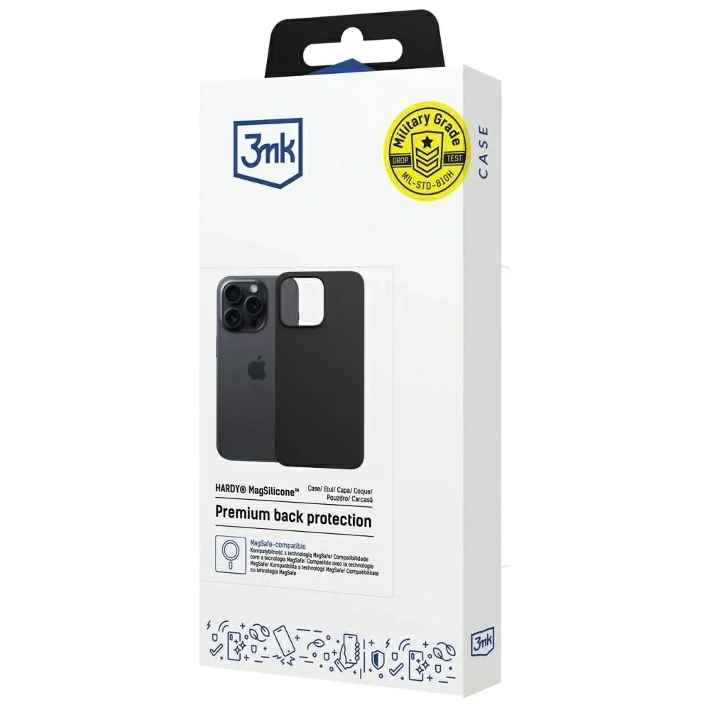Hurtownia GSM - 3MK Hardy MagSilicone Apple iPhone 15 Pro Max Graphit - 3MK16674 - {ean13} - Hurt