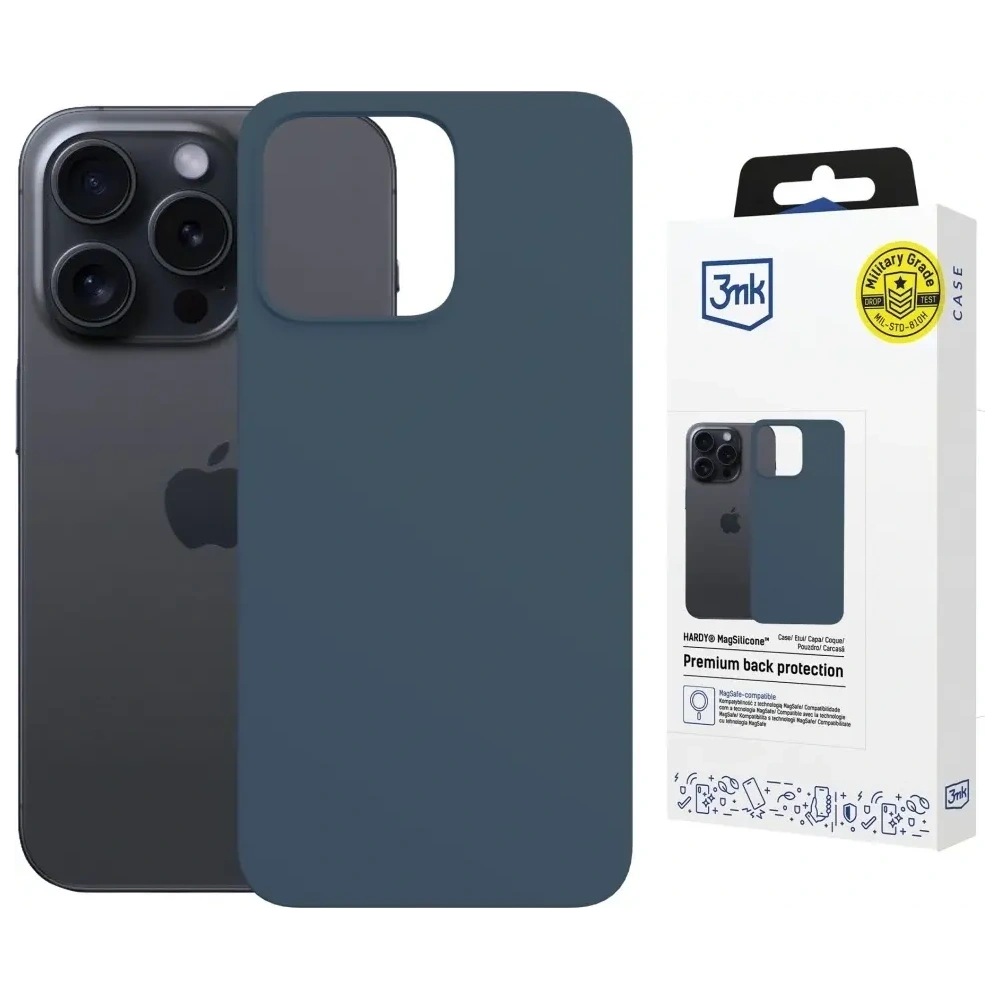 Hurtownia GSM - 3MK Hardy MagSilicone Apple iPhone 15 Pro Max blau - 3MK16675 - {ean13} - Hurt