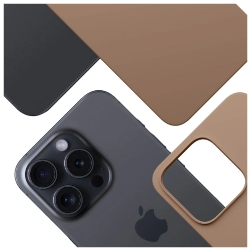 Etui 3MK Hardy MagSilicone do Apple iPhone 15 Pro złoty