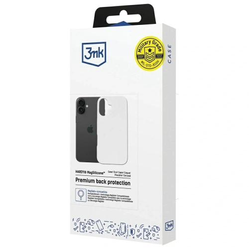 Etui 3MK Hardy MagSilicone do Apple iPhone 16 biały