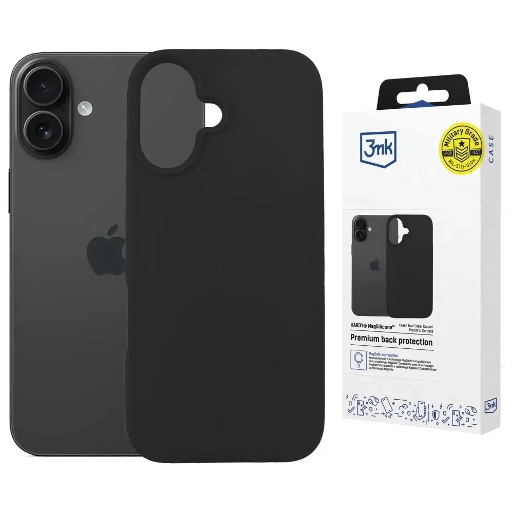 Hurtownia GSM - 3MK Hardy MagSilicone Apple iPhone 16 Graphit - 3MK16685 - {ean13} - Hurt