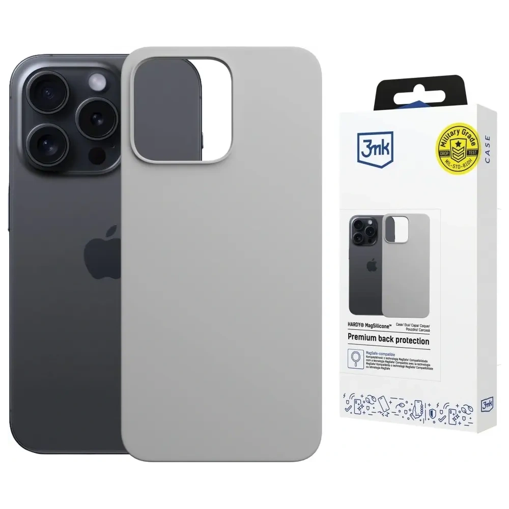 Wholesale 3MK Hardy MagSilicone Apple iPhone 16 Pro Max titanium - 3MK16696 - {ean13} - Hurt
