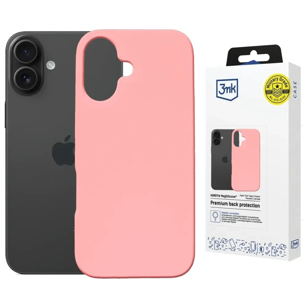 Hurtownia GSM - 3MK Hardy MagSilicone Apple iPhone 16 rosa - 3MK16698 - {ean13} - Hurt