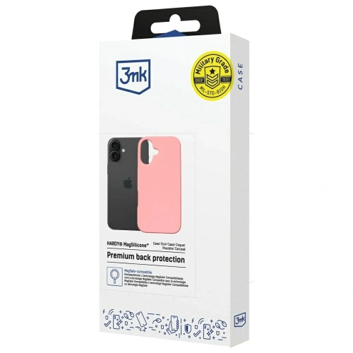 Etui 3MK Hardy MagSilicone do Apple iPhone 16 różowy