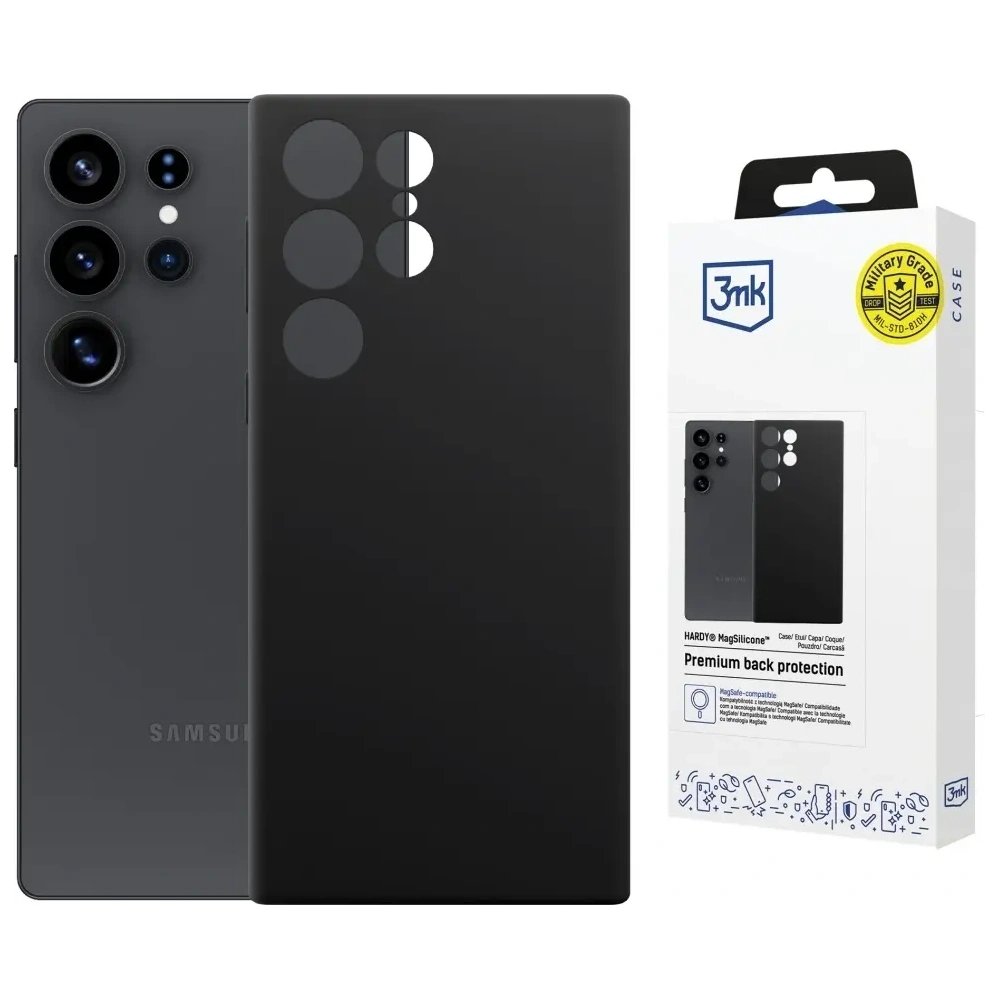 Hurtownia GSM - 3MK Hardy MagSilicone Samsung Galaxy S23 Ultra černý - 3MK16702 - {ean13} - Hurt