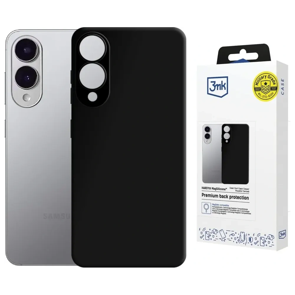 Wholesale 3MK Hardy MagSilicone Samsung Galaxy S25 Edge black - 3MK16706 - {ean13} - Hurt