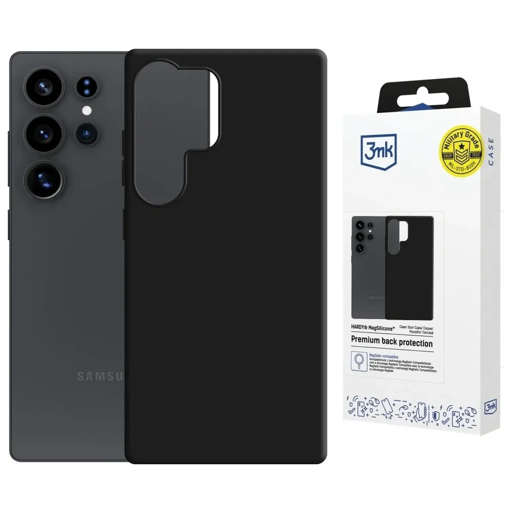 Hurtownia GSM - 3MK Hardy MagSilicone Samsung Galaxy S25 Ultra černý - 3MK16707 - {ean13} - Hurt