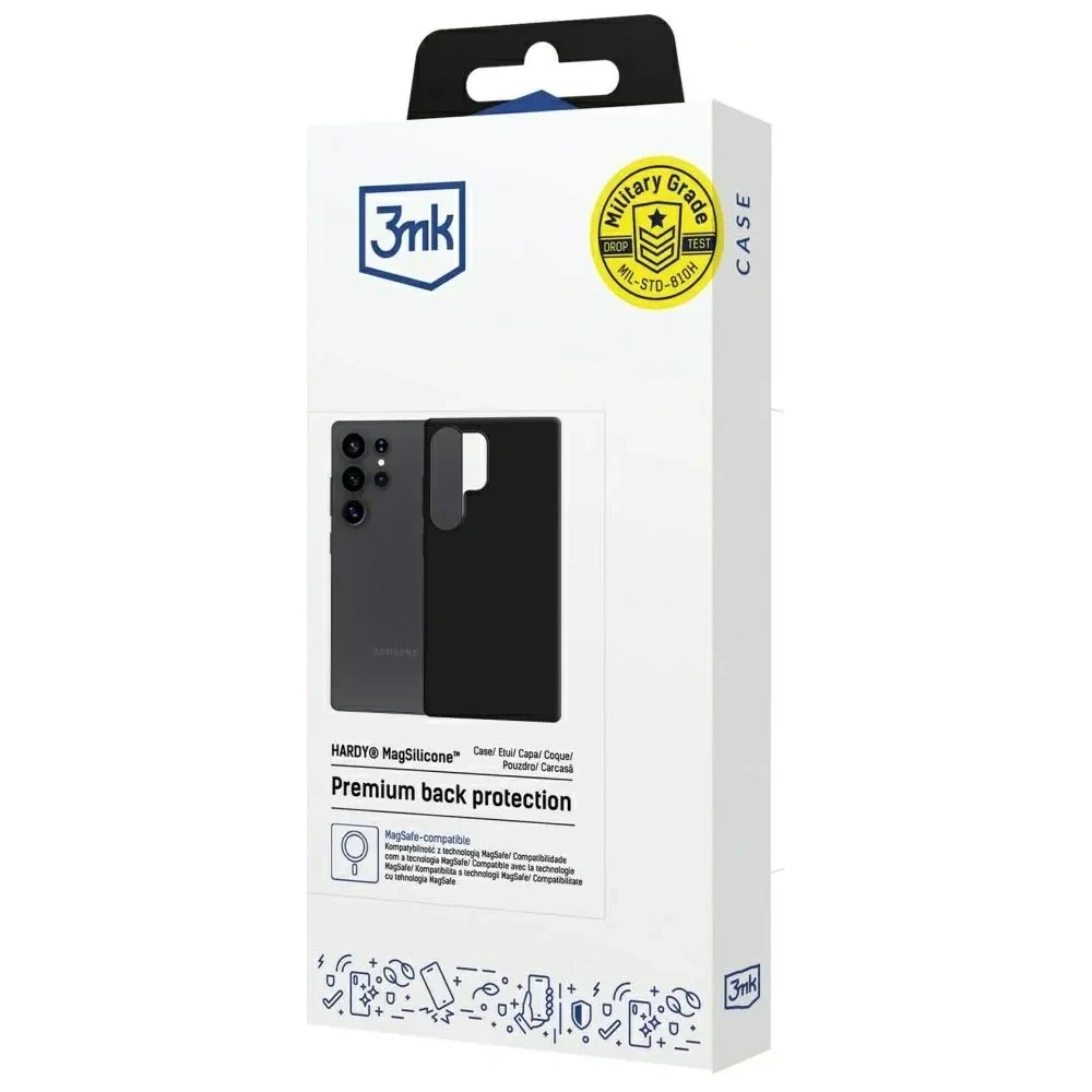 Hurtownia GSM - 3MK Hardy MagSilicone Samsung Galaxy S25 Ultra fekete - 3MK16707 - {ean13} - Hurt