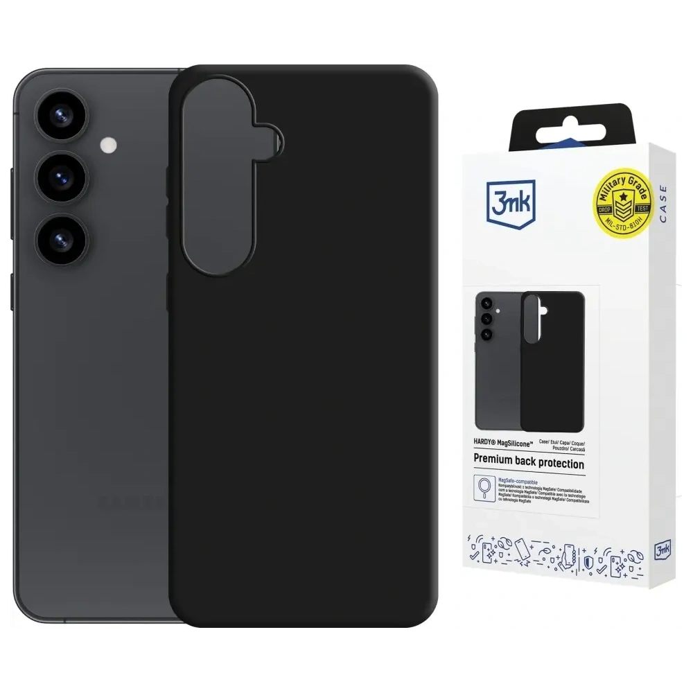 Hurtownia GSM - 3MK Hardy MagSilicone Samsung Galaxy S25+ Plus černý - 3MK16708 - {ean13} - Hurt