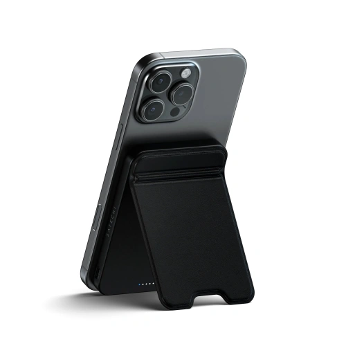 Magnetyczny powerbank z podstawką Satechi OntheGo Powerbank 5000mAh MagSafe Qi2 (black)