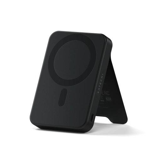 Magnetyczny powerbank z podstawką Satechi OntheGo Powerbank 10000mAh MagSafe Qi2 (black)