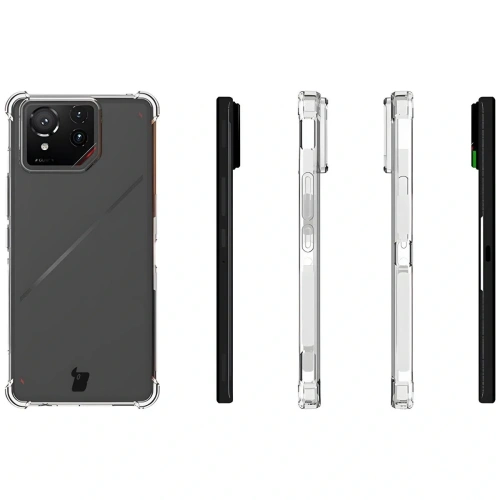 Elastyczne etui + 2x folia na ekran Bizon Case Clear Pack do Asus ROG Phone 9 / 9 Pro