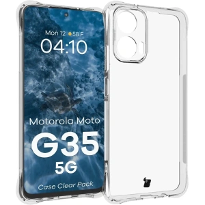 Hurtownia GSM - Elastyczne etui + 2x folia na ekran Bizon Case Clear Pack do Motorola Moto G35 5G - BIZ9689 - {ean13} - Hurt