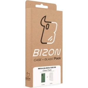 Hurtownia GSM - Elastyczne etui + 2x folia na ekran Bizon Case Clear Pack do Motorola Moto G35 5G - BIZ9689 - {ean13} - Hurt