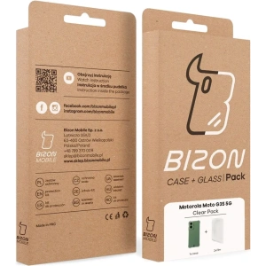 Wholesale Bizon Case Clear Pack case + 2x screen film Motorola Moto G35 5G - BIZ9689 - {ean13} - Hurt