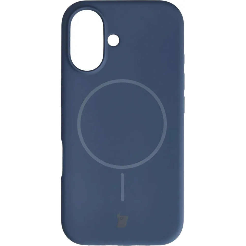 Hurtownia GSM - Silikonowe etui z pierścieniem magnetycznym Bizon Soft Case do Apple iPhone 16 granatowe - BIZ9690 - {ean13} - Hurt