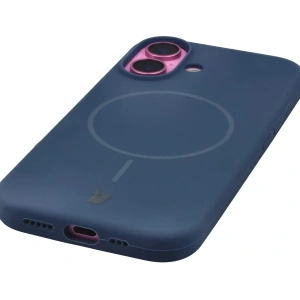 Hurtownia GSM - Silikonowe etui z pierścieniem magnetycznym Bizon Soft Case do Apple iPhone 16 granatowe - BIZ9690 - {ean13} - Hurt