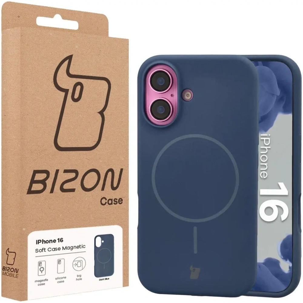 Hurtownia GSM - Bizon Soft Case Magnetic Apple iPhone 16 sötétkék - BIZ9690 - {ean13} - Hurt
