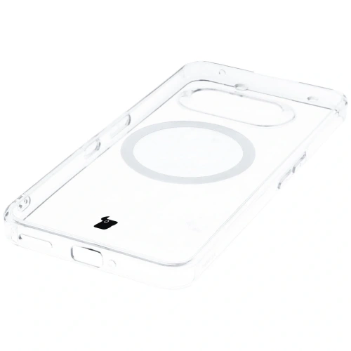 Etui z pierścieniem magnetycznym Bizon Case CrystalO do Nothing Phone (3a) przezroczyste