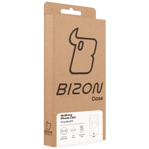Etui z pierścieniem magnetycznym Bizon Case CrystalO do Nothing Phone (3a) przezroczyste