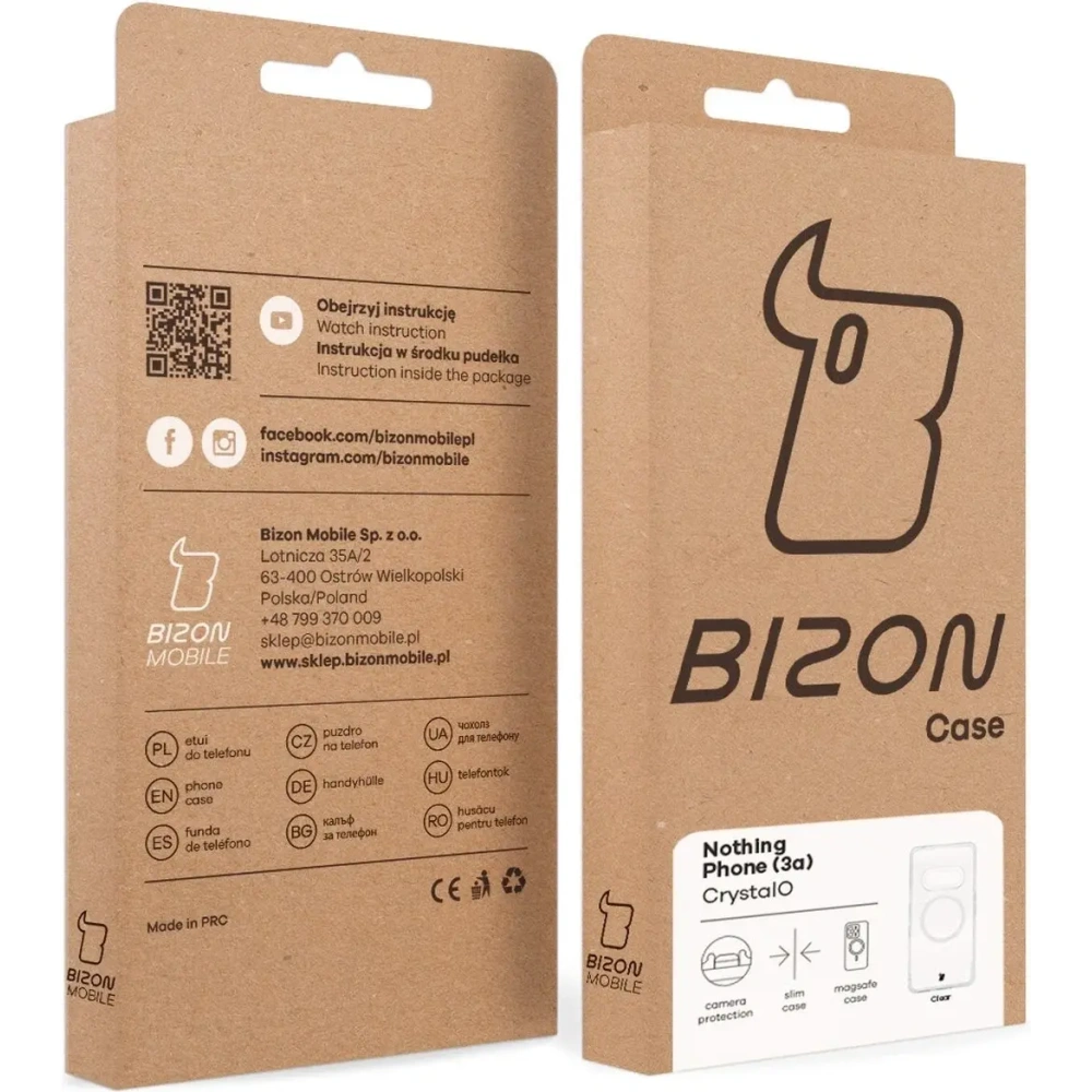 Hurtownia GSM - Etui z pierścieniem magnetycznym Bizon Case CrystalO do Nothing Phone (3a) przezroczyste - BIZ9691 - {ean13} - Hurt