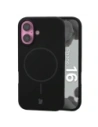 Silikonowe etui z pierścieniem magnetycznym Bizon Soft Case do Apple iPhone 16 czarne