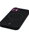Silikonowe etui z pierścieniem magnetycznym Bizon Soft Case do Apple iPhone 16 czarne