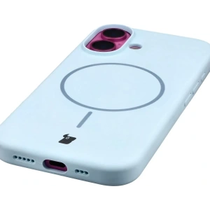 Hurtownia GSM - Silikonowe etui z pierścieniem magnetycznym Bizon Soft Case do Apple iPhone 16 błękitne - BIZ9699 - {ean13} - Hurt