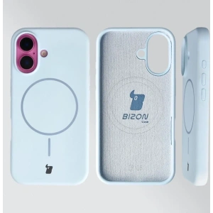 Hurtownia GSM - Silikonowe etui z pierścieniem magnetycznym Bizon Soft Case do Apple iPhone 16 błękitne - BIZ9699 - {ean13} - Hurt