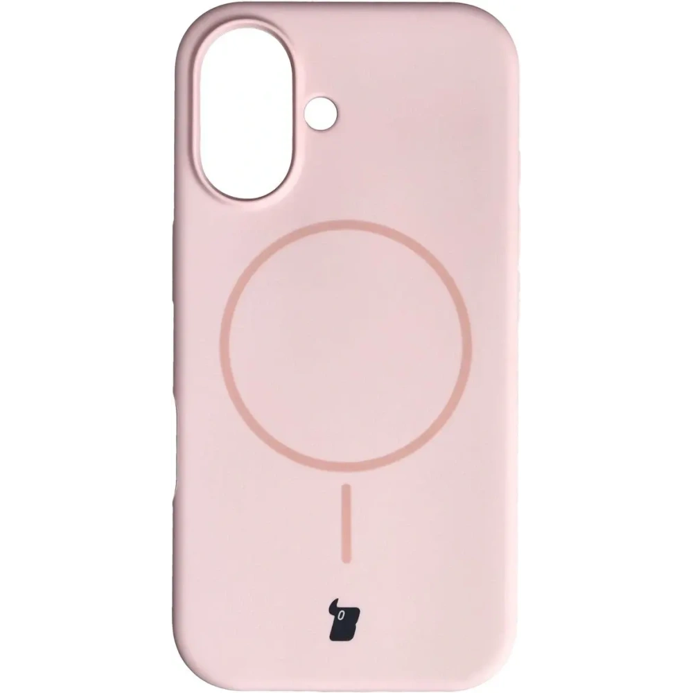 Hurtownia GSM - Silikonowe etui z pierścieniem magnetycznym Bizon Soft Case do Apple iPhone 16 jasnoróżowe - BIZ9700 - {ean13} - Hurt