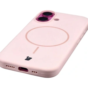 Hurtownia GSM - Silikonowe etui z pierścieniem magnetycznym Bizon Soft Case do Apple iPhone 16 jasnoróżowe - BIZ9700 - {ean13} - Hurt