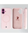 Hurtownia GSM - Silikonowe etui z pierścieniem magnetycznym Bizon Soft Case do Apple iPhone 16 jasnoróżowe - BIZ9700 - {ean13} - Hurt