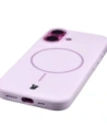 Hurtownia GSM - Silikonowe etui z pierścieniem magnetycznym Bizon Soft Case do Apple iPhone 16 jasnofioletowe - BIZ9701 - {ean13} - Hurt