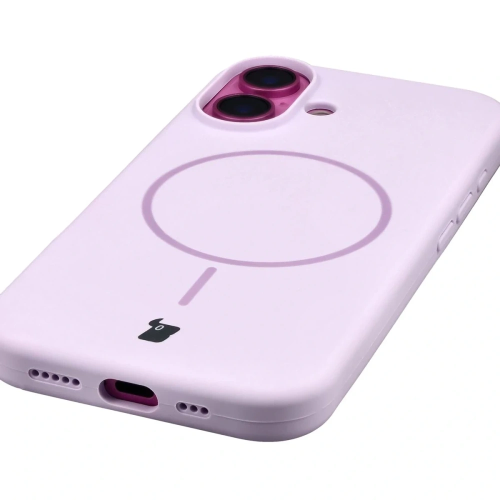 Hurtownia GSM - Silikonowe etui z pierścieniem magnetycznym Bizon Soft Case do Apple iPhone 16 jasnofioletowe - BIZ9701 - {ean13} - Hurt