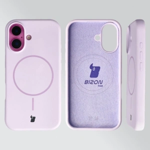 Hurtownia GSM - Silikonowe etui z pierścieniem magnetycznym Bizon Soft Case do Apple iPhone 16 jasnofioletowe - BIZ9701 - {ean13} - Hurt