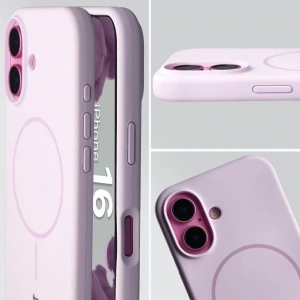 Hurtownia GSM - Silikonowe etui z pierścieniem magnetycznym Bizon Soft Case do Apple iPhone 16 jasnofioletowe - BIZ9701 - {ean13} - Hurt