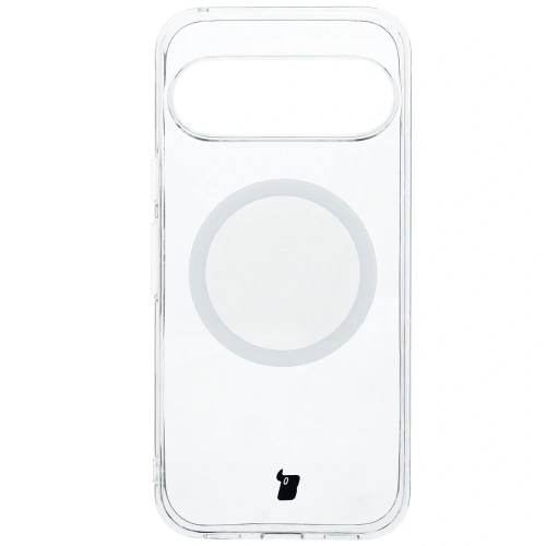 Etui z pierścieniem magnetycznym Bizon Case CrystalO do Google Pixel 10 / 10 Pro przezroczyste