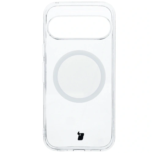 Etui z pierścieniem magnetycznym Bizon Case CrystalO do Google Pixel 10 Pro XL przezroczyste