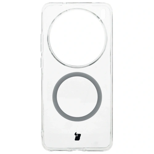 Etui z pierścieniem magnetycznym Bizon Case CrystalO do Vivo X200 Pro przezroczyste