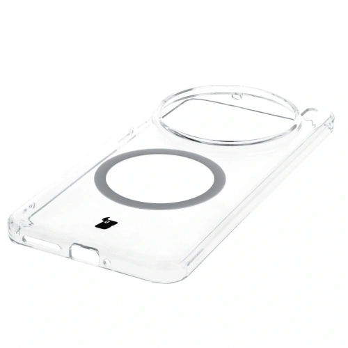Etui z pierścieniem magnetycznym Bizon Case CrystalO do Vivo X200 Pro przezroczyste