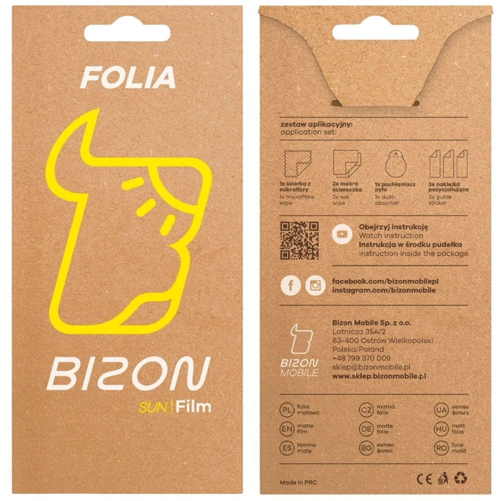 Hurtownia GSM - Folia matowa Bizon Glass Film Sun do Motorola Moto G56 5G [2 PACK] - BIZ9708 - {ean13} - Hurt