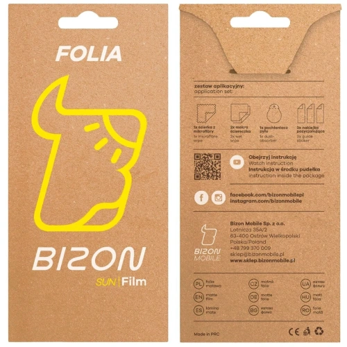 Folia matowa Bizon Glass Film Sun do Motorola Moto G86 Power 5G [2 PACK]