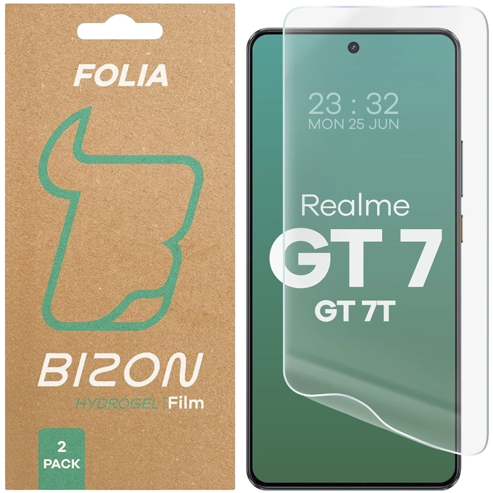 Hurtownia GSM - Bizon Glass Hydrogel Přední Realme GT 7 / 7T [2 BALENÍ] - BIZ9712 - {ean13} - Hurt