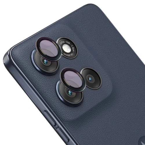 Szkło na aparat Bizon Glass Snap Lens do Motorola Moto G86 5G / G86 Power 5G czarna ramka